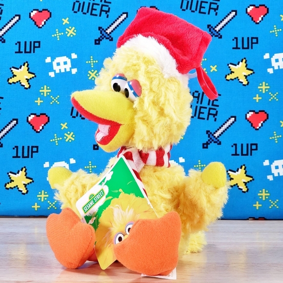 Sesame Street Dan Dee BIG BIRD 9" Backpack Clip [ 2021 ] Christmas Holiday Plush - Picture 6 of 11